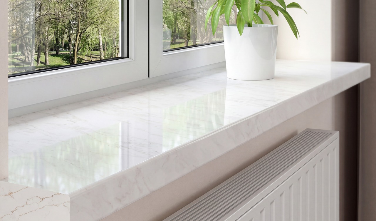 Подоконник из кварцевого агломерата